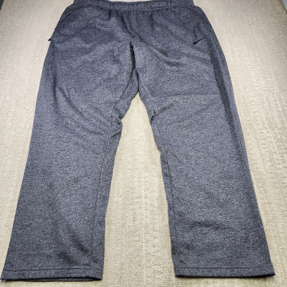 Nike Pants Men 4XL‎ Gray Therma Fit Open Hem Training Fleece Sweatpants